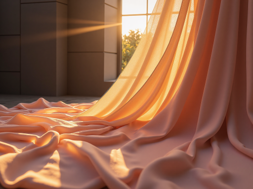 温馨的粉色卧室环境中,一位十二三岁的女孩坐在床边试穿粉色内衣,阳光透过白色窗帘洒进来,营造出温暖柔和的氛围